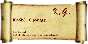 Knöbl Györgyi névjegykártya